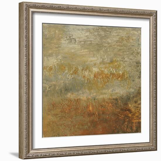 Encaustic Tile in Orange III-Sharon Gordon-Framed Art Print