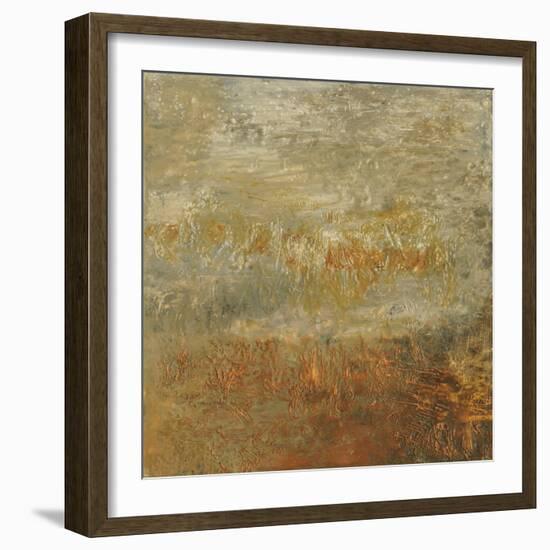 Encaustic Tile in Orange III-Sharon Gordon-Framed Art Print