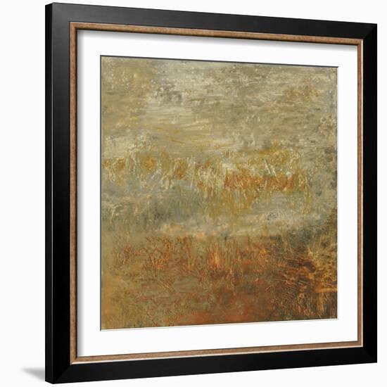 Encaustic Tile in Orange III-Sharon Gordon-Framed Art Print