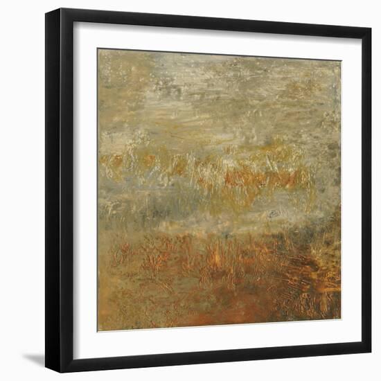 Encaustic Tile in Orange III-Sharon Gordon-Framed Art Print