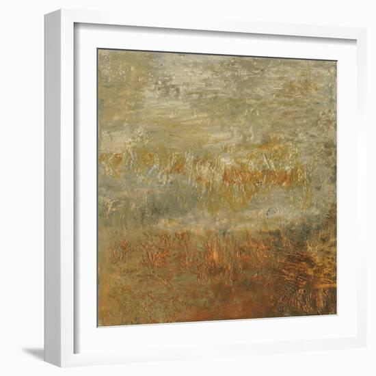 Encaustic Tile in Orange III-Sharon Gordon-Framed Art Print