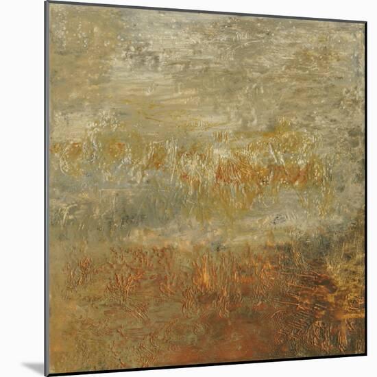 Encaustic Tile in Orange III-Sharon Gordon-Mounted Art Print