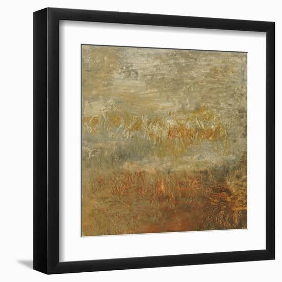 Encaustic Tile in Orange III-Sharon Gordon-Framed Art Print