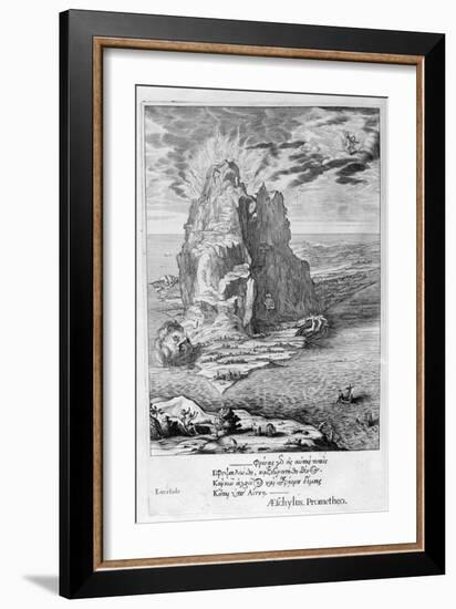 Enceladus Buried Underneath Mount Etna, 1655-Michel de Marolles-Framed Giclee Print