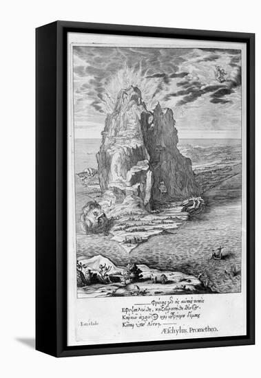 Enceladus Buried Underneath Mount Etna, 1655-Michel de Marolles-Framed Premier Image Canvas