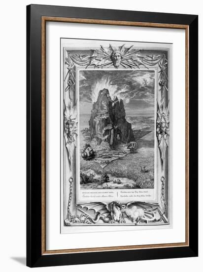 Enceladus Buried Underneath Mount Etna, 1733-Bernard Picart-Framed Giclee Print