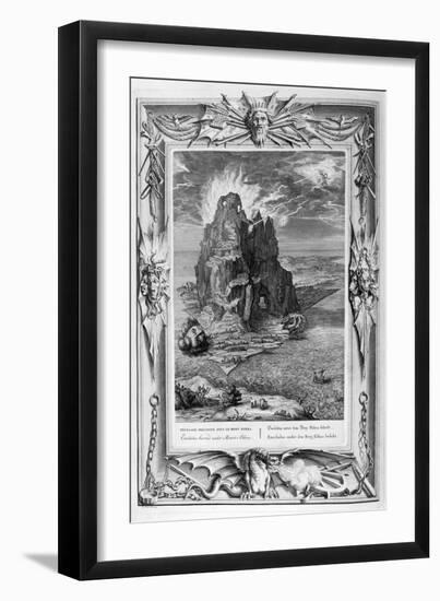 Enceladus Buried Underneath Mount Etna, 1733-Bernard Picart-Framed Giclee Print