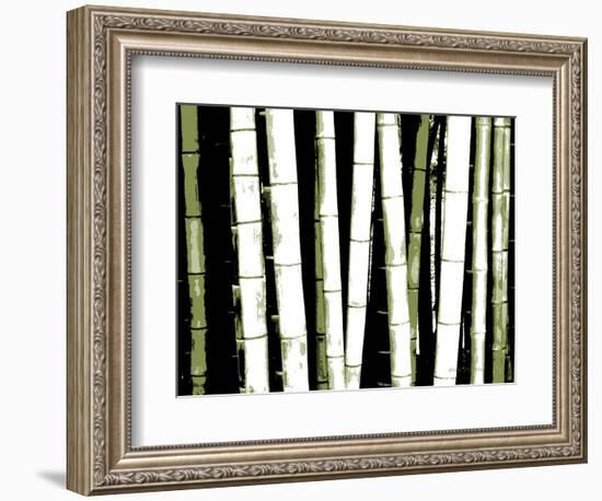 Enchanted Bamboo Green-Herb Dickinson-Framed Photographic Print