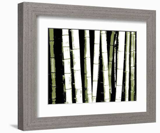 Enchanted Bamboo Green-Herb Dickinson-Framed Photographic Print