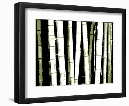 Enchanted Bamboo Green-Herb Dickinson-Framed Photographic Print