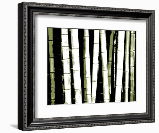 Enchanted Bamboo Green-Herb Dickinson-Framed Photographic Print