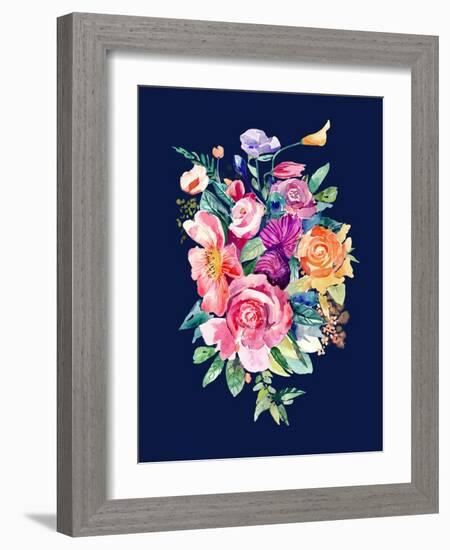 Enchanted Flowers-Jin Jing-Framed Art Print