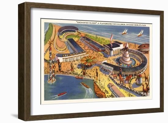 Enchanted Island Playground, Chicago World's Fair-null-Framed Art Print