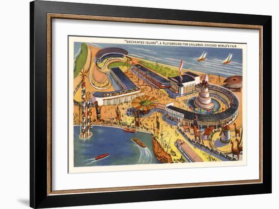 Enchanted Island Playground, Chicago World's Fair-null-Framed Art Print