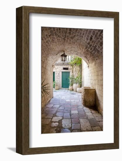 Enchanting Passageway - Kotor, Montenegro-Laura DeNardo-Framed Photographic Print