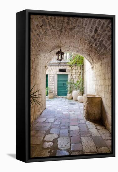 Enchanting Passageway - Kotor, Montenegro-Laura DeNardo-Framed Premier Image Canvas