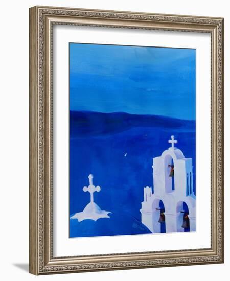 Enchanting Santorini Greece View from Oia-Markus Bleichner-Framed Art Print