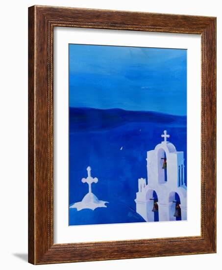 Enchanting Santorini Greece View from Oia-Markus Bleichner-Framed Art Print