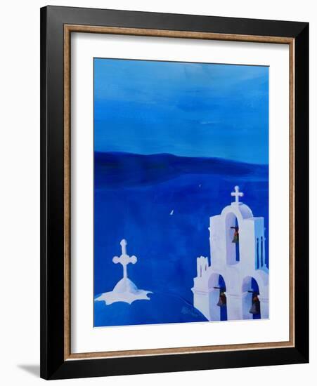 Enchanting Santorini Greece View from Oia-Markus Bleichner-Framed Art Print