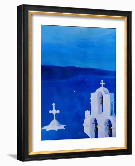 Enchanting Santorini Greece View from Oia-Markus Bleichner-Framed Art Print