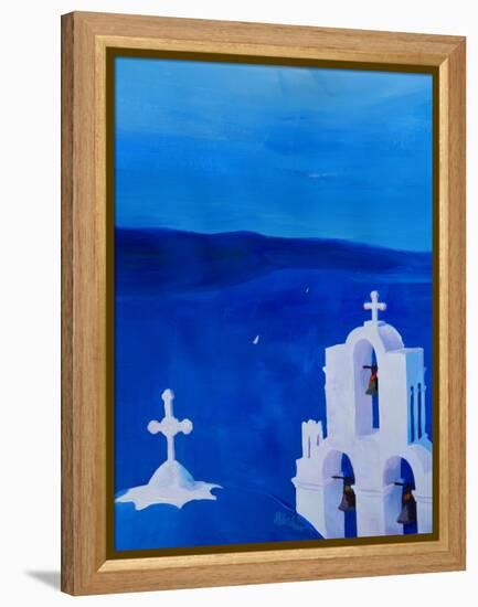 Enchanting Santorini Greece View from Oia-Markus Bleichner-Framed Stretched Canvas