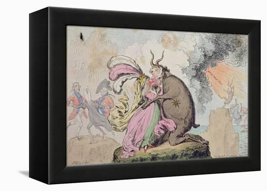 Enchantments Lately Seen Upon the Mountain of Wales-James Gillray-Framed Premier Image Canvas