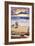 Encinitas, California - Sunset Beach Scene-Lantern Press-Framed Art Print