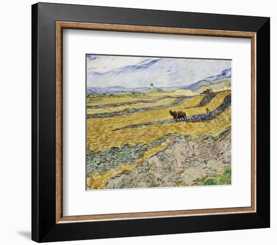 Enclosed Field with Ploughman-Vincent van Gogh-Framed Art Print