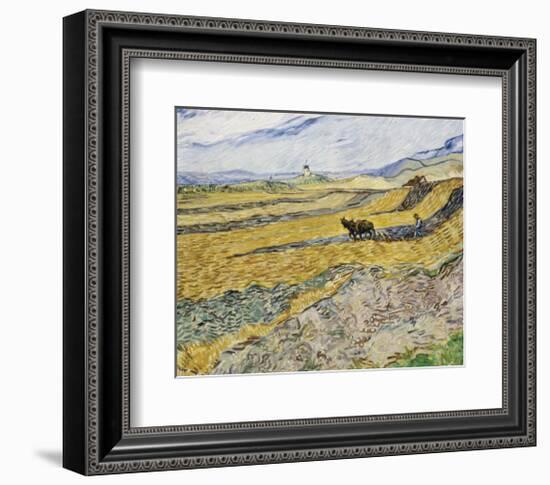 Enclosed Field with Ploughman-Vincent van Gogh-Framed Art Print