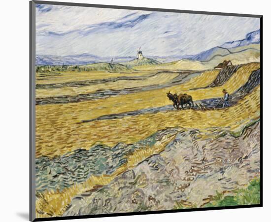 Enclosed Field with Ploughman-Vincent van Gogh-Mounted Art Print