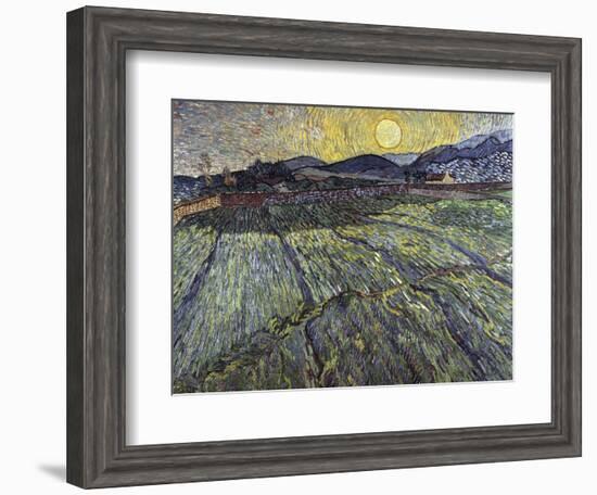 Enclosed Field with Rising Sun Saint-Remy-Vincent van Gogh-Framed Giclee Print