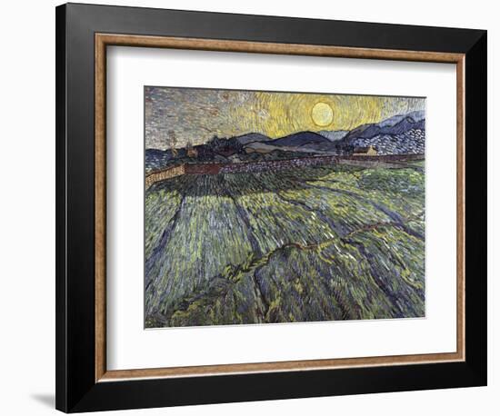 Enclosed Field with Rising Sun Saint-Remy-Vincent van Gogh-Framed Giclee Print