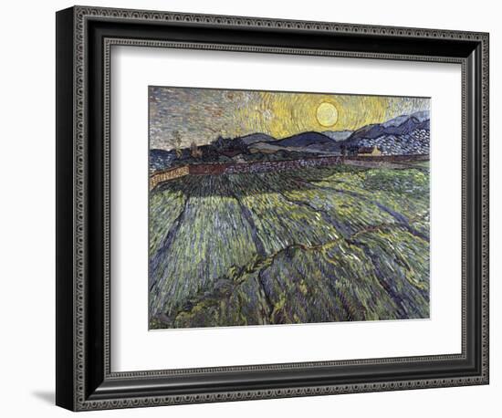 Enclosed Field with Rising Sun Saint-Remy-Vincent van Gogh-Framed Giclee Print