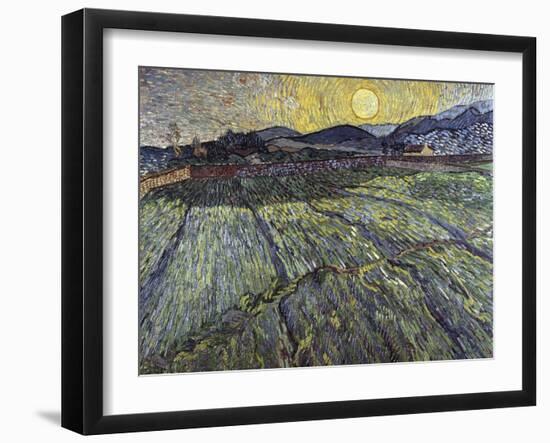 Enclosed Field with Rising Sun Saint-Remy-Vincent van Gogh-Framed Giclee Print