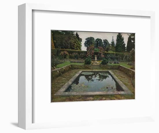 Enclosed Garden and Lily Pool at Gatton Park, Surrey, 1914-Unknown-Framed Photographic Print