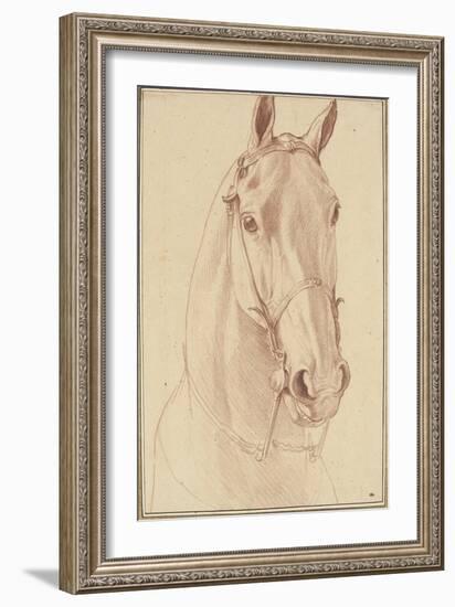 Encolure et tête de cheval bridée de face-Edme Bouchardon-Framed Giclee Print