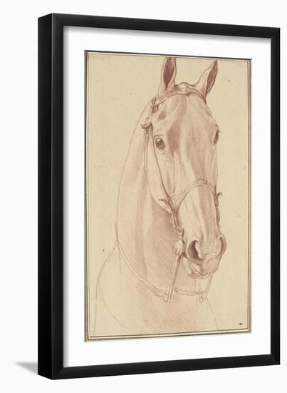 Encolure et tête de cheval bridée de face-Edme Bouchardon-Framed Giclee Print