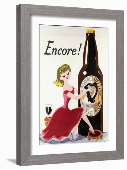 Encore! (Girl, Bottle and Harp), C.1938-null-Framed Giclee Print