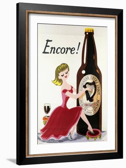 Encore! (Girl, Bottle and Harp), C.1938--Framed Giclee Print