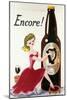 Encore! (Girl, Bottle and Harp), C.1938-null-Mounted Giclee Print