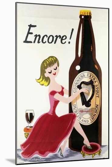 Encore! (Girl, Bottle and Harp), C.1938-null-Mounted Giclee Print