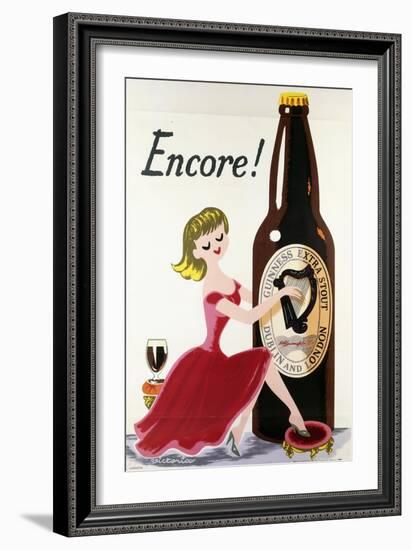 Encore! (Girl, Bottle and Harp), C.1938-null-Framed Giclee Print
