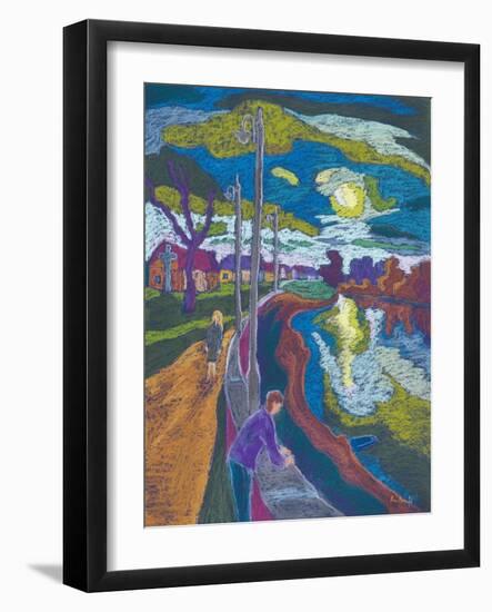 Encounter By Setting Sun, 2008-Marta Martonfi-Benke-Framed Giclee Print