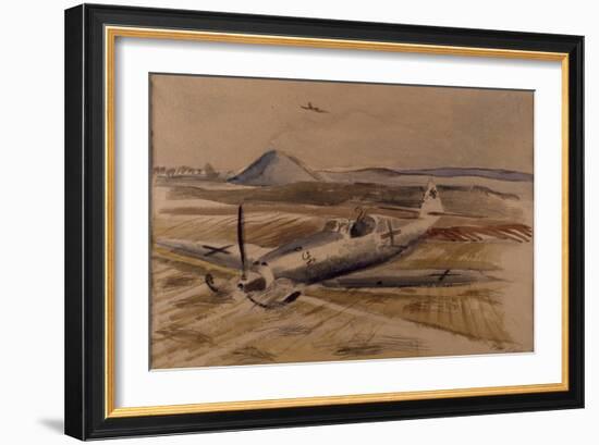 Encounter in the Afternoon, C.1940 (W/C on Paper)-Paul Nash-Framed Giclee Print