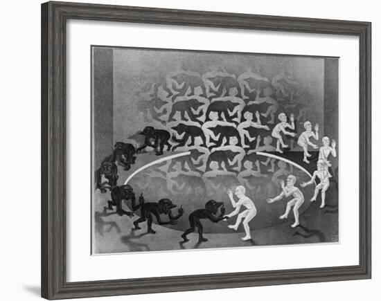 Encounter-M^ C^ Escher-Framed Art Print