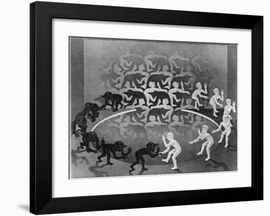 Encounter-M^ C^ Escher-Framed Art Print