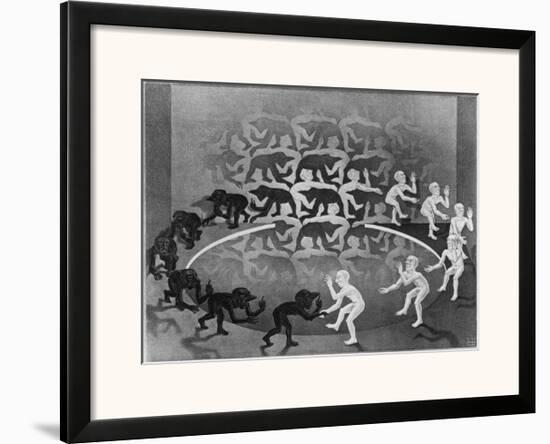Encounter-M. C. Escher-Framed Art Print