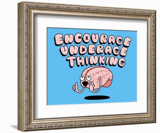 Encourage Underage Thinking-Steven Wilson-Framed Premium Giclee Print