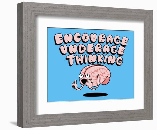 Encourage Underage Thinking-Steven Wilson-Framed Premium Giclee Print