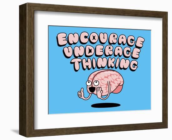 Encourage Underage Thinking-Steven Wilson-Framed Premium Giclee Print